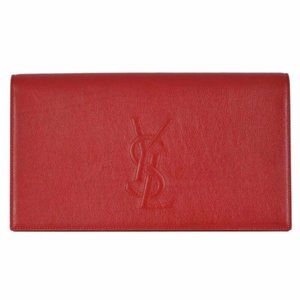 NEW YSL Saint Laurent Belle De Jour Clutch Bag RED